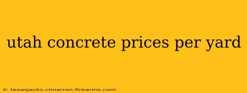 utah concrete prices per yard