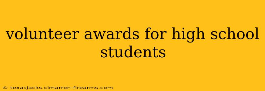 volunteer awards for high school students