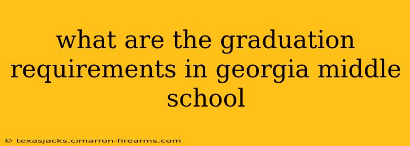 what are the graduation requirements in georgia middle school