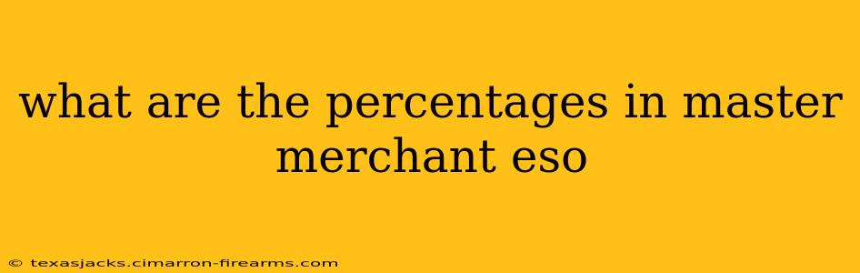 what are the percentages in master merchant eso