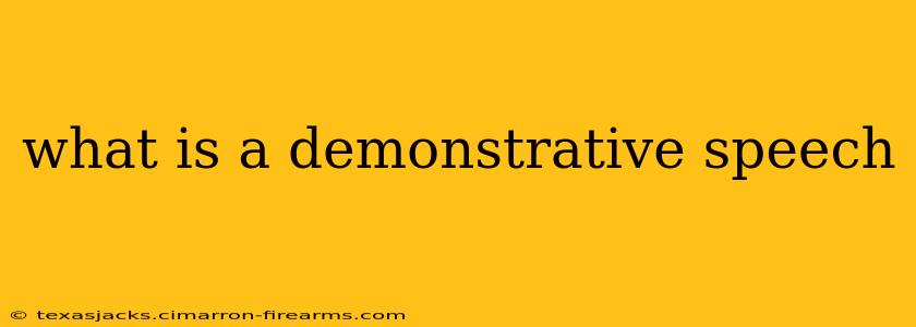 what is a demonstrative speech