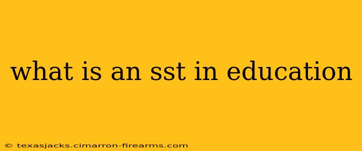 what is an sst in education