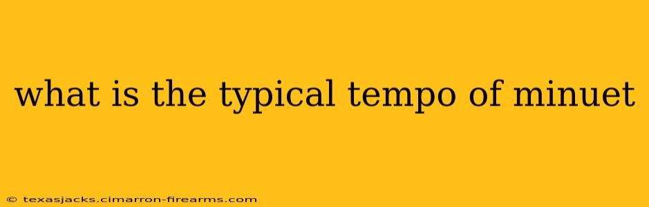 what is the typical tempo of minuet