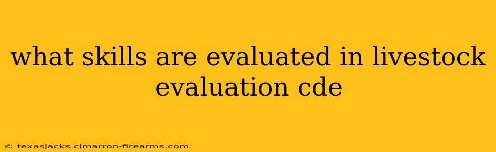 what skills are evaluated in livestock evaluation cde