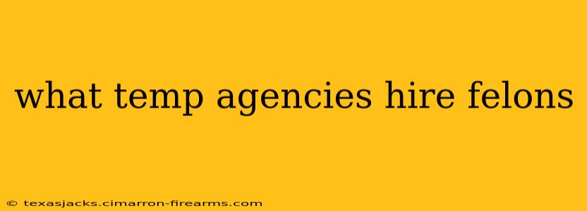 what temp agencies hire felons