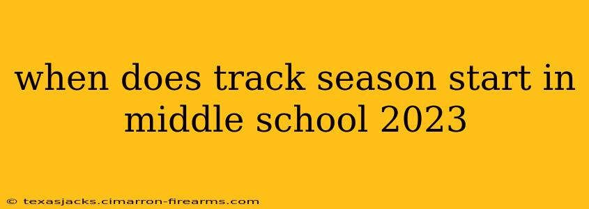 when does track season start in middle school 2023