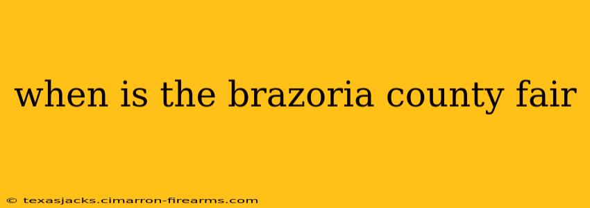 when is the brazoria county fair