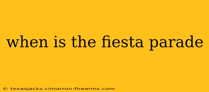 when is the fiesta parade