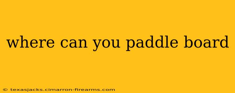 where can you paddle board