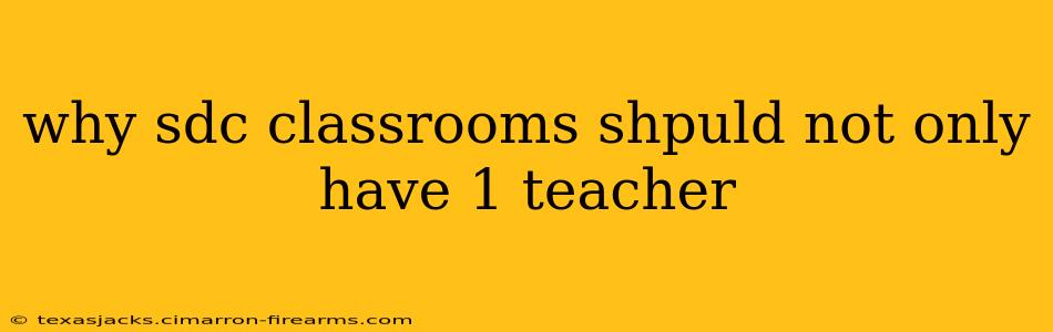 why sdc classrooms shpuld not only have 1 teacher